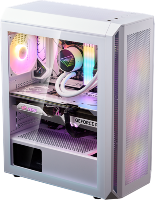 A-data VALORAIRPLUSMTA-WHCWW adata xpg ház midi atx valor air plus, 4x120mm rgb ventilátor, tápegység nélkül, üvegfalú, fehér