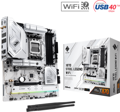 ASRock X870 STEEL LEGEND WIFI asrock alaplap am5 x870 steel legend wifi amd x870, atx