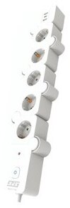 SPS SRG5-UF sps túlfeszültségvédő elosztó, 1,5 méteres, 5 din + 2 usb + 1 usb-c, flexi
