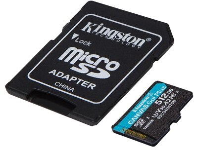 Kingston SDCG4/512GB kingston memóriakártya microsdxc 512gb canvas go plus gen4 200r a2 u3 v30 + adapter