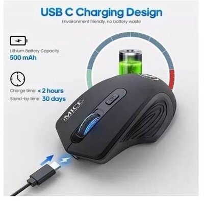 Genius IMICE G-1800RC WH imice vezeték nélküli egér optikai, g-1800rc wh, 1600dpi, usb, fehér, tölthető akku