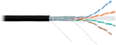 Nikomax NMC 4240B-BK nikomax falikábel f/utp cat6 bc, 23awg, pe, kültéri, 305m, fekete