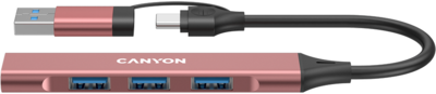 Canyon CNS-TDS02P canyon hub ds-02 4in1 usb-a/c pink