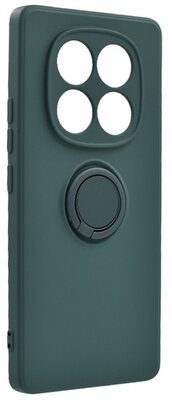 Gigapack GP-167551 szilikon telefonvédő (tartógyűrű, mikrofiber plüss belső, mágneses, kameravédő) sötétzöld
