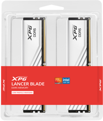 A-data AX5U5600C468G-DTLABWH adata memória ddr5 16gb 5600mhz dimm cl46 xpg lancer blade (2x8gb), white