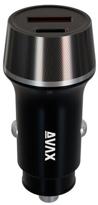 AVAX AVAX CC304B avax cc304b carly usb-c (pd3.0)+usb-a (qc) 38w autós töltő, fekete