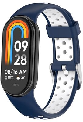 Mybandz 19015 mi band 8-lélegző szilikon óraszíj/kék-fehér