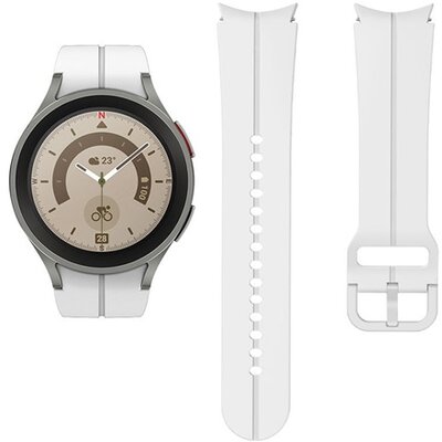 Mybandz 40421 sportos szilikon óraszíj galaxy watch 4-5 /fehér-rés nélkül/ 20mm
