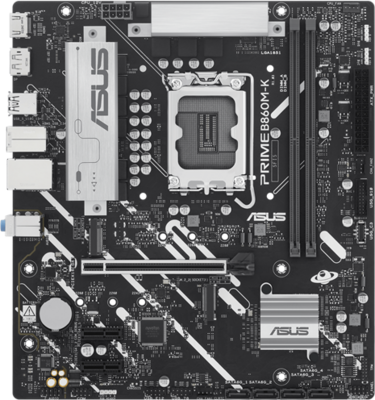 Asus Alaplap - Intel PRIME B860M-K s1851 (B860, 2xDDR5 8800+MHz, 4xSATA3, 2xM.2, HDMI+DP)