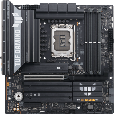 Asus Alaplap - Intel TUF GAMING B860M-PLUS WIFI s1851 (B860, 4xDDR5 8800+MHz, 4xSATA3, 3xM.2, HDMI+DP+USB-C)
