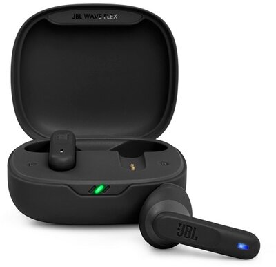JBL WAVE FLEX 2 bluetooth fülhallgató SZTEREO (v5.3, TWS, mikrofon, zajszűrő, IP54 + töltőtok) FEKETE
