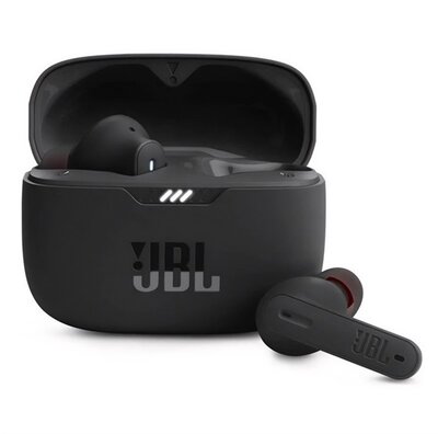 JBL TUNE 235NC bluetooth fülhallgató SZTEREO (v5.2, TWS, mikrofon, aktív zajszűrő, IPX4 + töltőtok) FEKETE