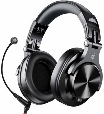 ONEODIO DJ Fejhallgató - Fusion A71M Black (Vezetékes, 3,5mm, 6,35mm jack, mikrofon, Hi-Res Audio)