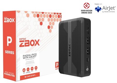 ZOTAC PC ZBOX, Intel N-series N300 3.8GHz, 8GB, HDMI, 2xDisplayport, LAN, WIFI, BT, M.2 SSD hely, 3xUSB Passzív