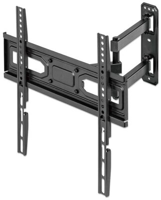 Manhattan TV állvány - Fali, dönthető, forgatható, szintezhető, TV állvány Fekete (max.VESA:400x400)(32"-55"-ig)