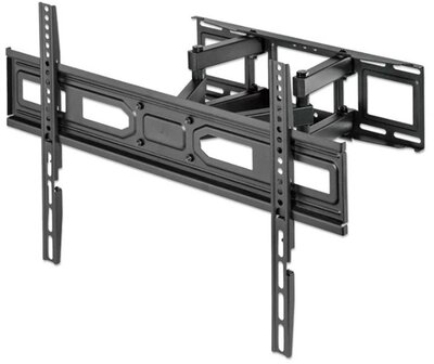 Manhattan TV állvány - Fali, dönthető, forgatható, szintezhető, TV állvány Fekete (max.VESA:600x400)(37"-80"-ig)