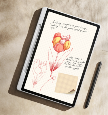 XP-PEN Grafikus kijelző - Magic Note Pad (10,9", IPS, 400nit, 1920x1200, 5080LPI, PS16384, Android 14, 6GB, 128GB, wifi)