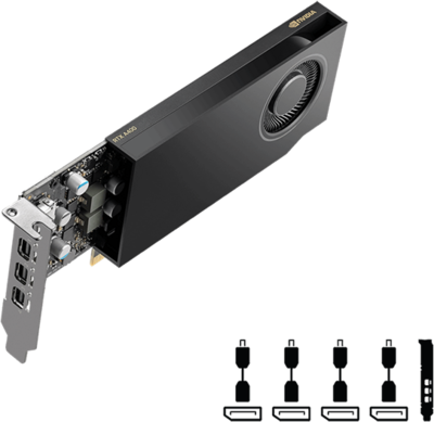 PNY Videokártya PCI-Ex16x nVIDIA Quadro RTX A400 4GB DDR6
