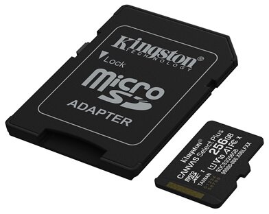 KINGSTON Memóriakártya MicroSDXC 256GB Canvas Select Plus Gen3 150R A1 + Adaprer
