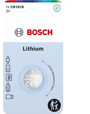 Bosch CR1616B100 lítium gombelem, CR1616, 1 db