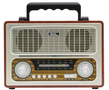 SAL RRT3 retro táskarádió, AC-DC, MP3-BT, 3 sávos