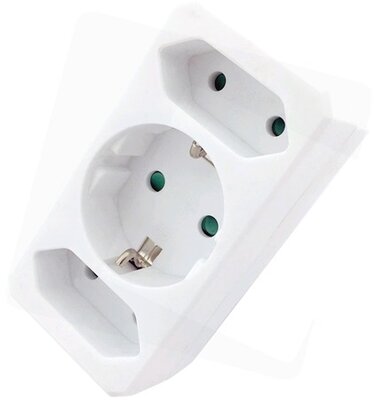 HÁLÓZATI ADAPTER 3 ALJZAT (1 FÖLDELT, 2 EURO)