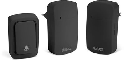 Delight 55345BK-2 vezeték nélküli csengő fekete