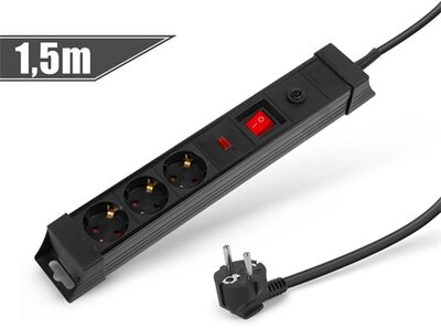 Delight túlfeszültségvédő - 20249-3 (túláram elleni védelem, 3-as elosztó, kapcsolóval, 1,5m)