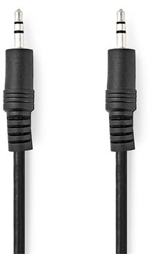 Nedis CAGL22000BK20 sztereo audio kábel, 3,5 mm jack dugó - 3,5 mm jack dugó, 2m