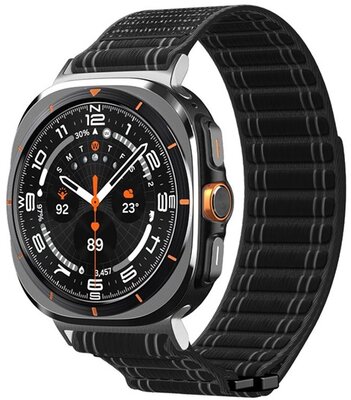 SPIGEN WBF0 pótszíj (egyedi méret, nylon, tépőzáras, állítható) FEKETE