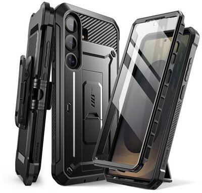 SUPCASE UNICORN BEETLE PRO műanyag telefonvédő (360°-os védelem, erős ütésállóság, műanyag előlap) FEKETE Samsung Galaxy S25 FE (SM-S731)