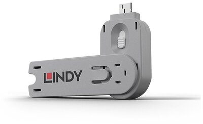 LINDY Dugó biztonsági, Port Blocker, USB A kulcs, fehér