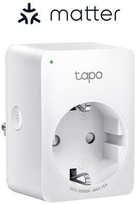 TP-LINK Tapo Wi-Fi okos dugalj Wi-Fi-s Mini, Fogyasztás mérővel TAPO P110M