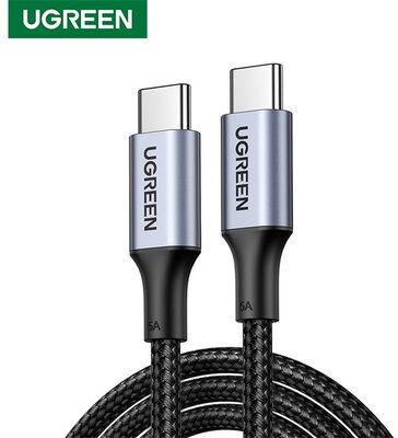 UGREEN Kábel USB 2.0 USB-C - USB-C, PD, 100W, 5A, M/M, 3m, fekete