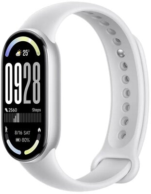 XIAOMI Smart Band 10 okoskarkötő (v5.4, aktivitásmérő, alvásmonitor, 150 sport mód, vízálló, 5 ATM) EZÜST