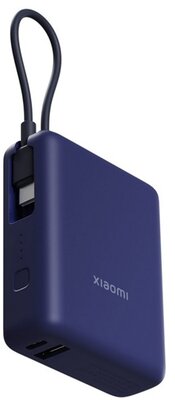 XIAOMI vésztöltő USB+Type-C aljzat (10000mAh, 33W, gyorstöltő, fix Type-C kábel) SÖTÉTKÉK