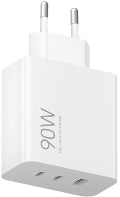 XIAOMI hálózati töltő USB+2 Type-C aljzat (90W, gyorstöltő) FEHÉR