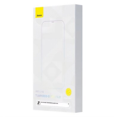 BASEUS képernyővédő üveg 2db (2.5D, 0.3mm, 9H) ÁTLÁTSZÓ