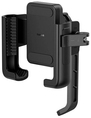 BASEUS GOTRIP motoros telefontartó (visszapillantó tükörre, 360°, 5.7 - 7.2" méret) FEKETE