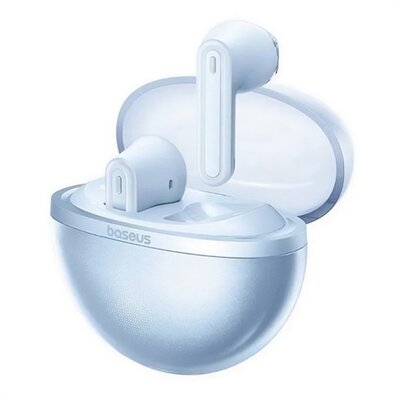 BASEUS BOWIE E5 bluetooth fülhallgató SZTEREO (v5.3, TWS, mikrofon, zajszűrő + töltőtok) VILÁGOSKÉK