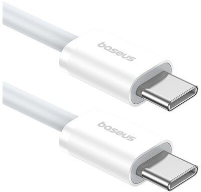 BASEUS SUPERIOR adatkábel (Type-C - Type-C, 30W, PD gyorstöltő, 100cm, törésgátló) FEHÉR