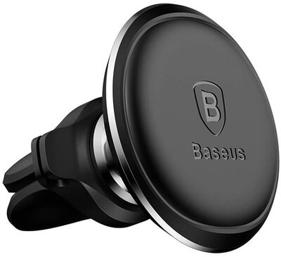 BASEUS autós tartó (szellőzőre, csíptethető, mágneses, 360°) FEKETE