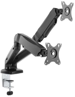 Manhattan gázrugós TV állvány - Dupla karos,fali,dönthető,forgatható, TV állvány Fekete (max.VESA:100x100)(17"-32"-ig)