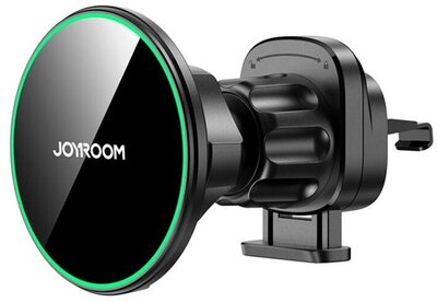 JOYROOM autós tartó (szellőzőre, mágneses, 360°, gyorstöltő, 15W, wireless, Qi2) FEKETE
