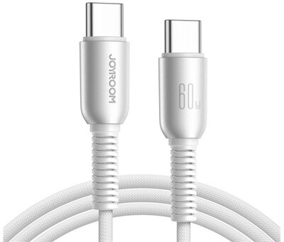 JOYROOM CUTTING-EDGE adatkábel (Type-C - Type-C, 60W, PD gyorstöltő, 120cm) VILÁGOSSZÜRKE