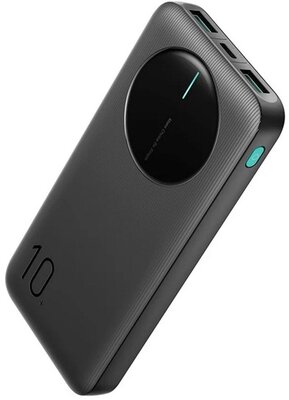 JOYROOM vésztöltő 2 USB+Type-C aljzat (10000mAh, 12W, PD gyorstöltő, LED jelzés) FEKETE