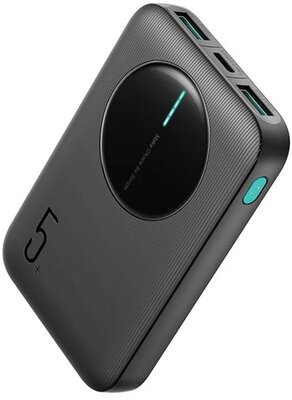 JOYROOM vésztöltő 2 USB+Type-C aljzat (5000mAh, 12W, PD gyorstöltő, LED jelzés) FEKETE