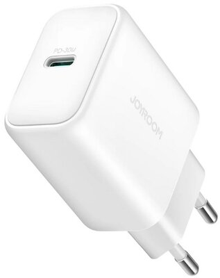 JOYROOM hálózati töltő Type-C aljzat (30W, PD gyorstöltő) FEHÉR