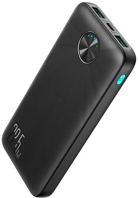 JOYROOM vésztöltő 2 USB+Type-C aljzat (10000mAh, 22.5W, PD gyorstöltő, LED jelzés) FEKETE