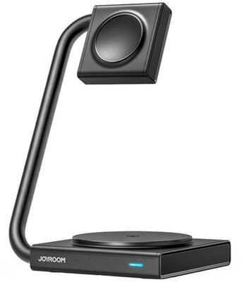 JOYROOM asztali töltőállvány 2in1 (15W, wireless, MagSafe, Apple Watch töltő, kábelt nem tartalmaz) FEKETE